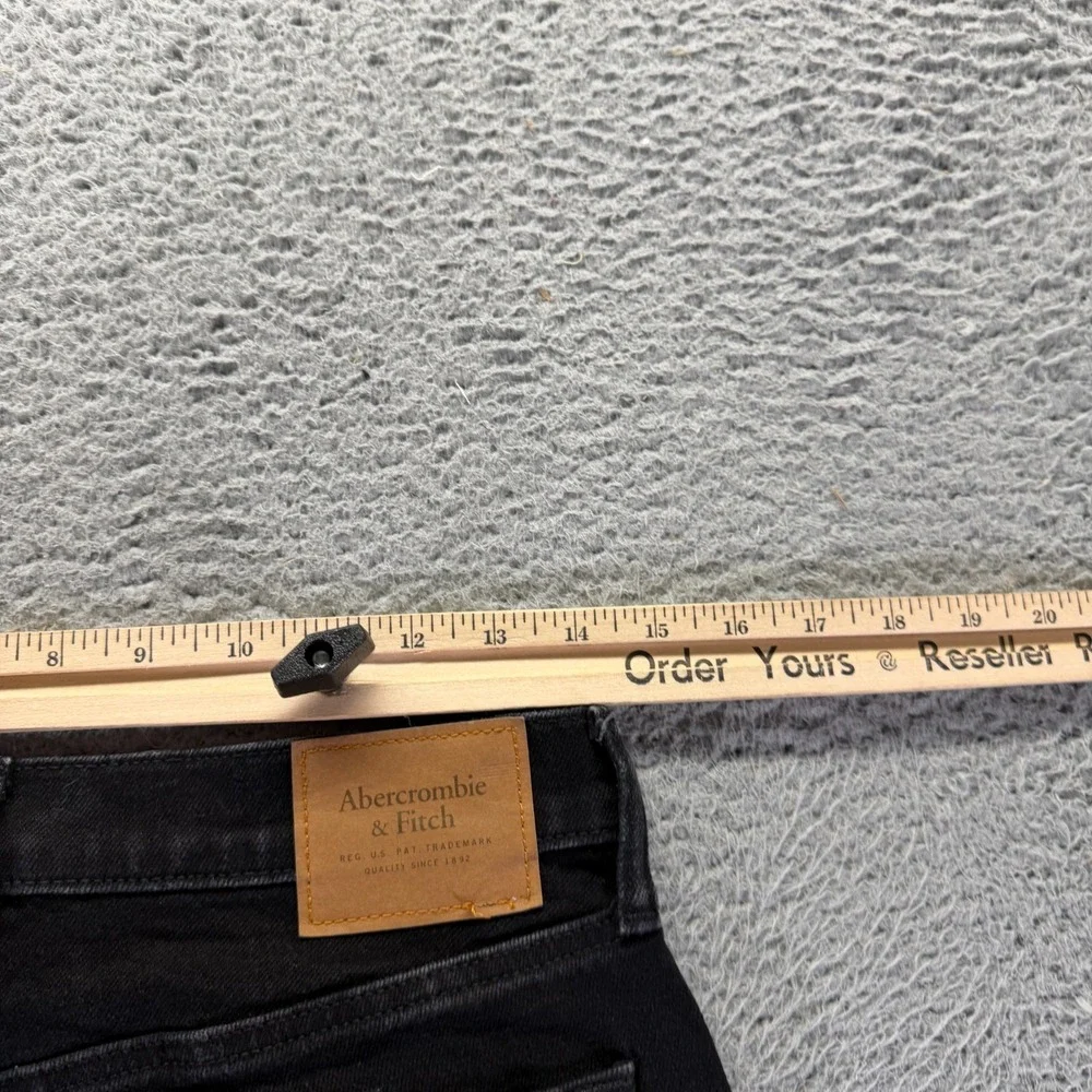 Abercrombie & Fitch Jeans Mens 28x32 Black Cotton Denim Skinny Athletic Workwear